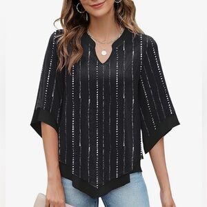 Elegant Black Women's Top